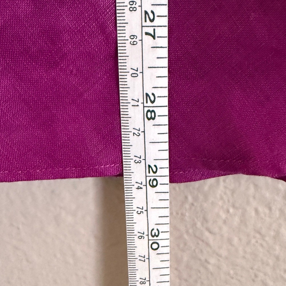 Statement Bias Cut Linen Midi Skirt Bright Purple Womens 10 M/L Maximalist Artsy - Picture 5 of 6